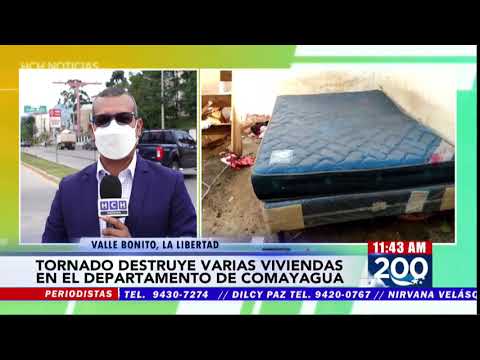 ¡”Tornado” destruye 12 casas en Valle Bonito, La Libertad, Comayagua!