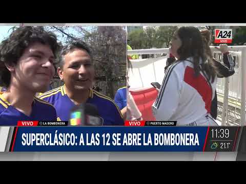 RIVER - BOCA: LOS HINCHAS SE PREPARAN PARA EL SUPERCLÁSICO