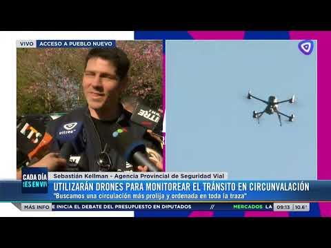 Utilizarán drones para monitorear el tránsito en la Circunvalación de Rosario