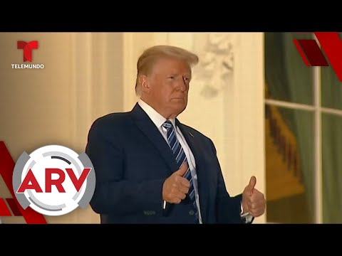 Donald Trump saluda a sus seguidores desde su balcón | Al Rojo Vivo | Telemundo