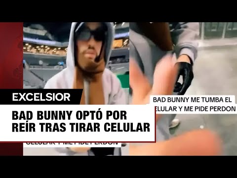 Bad Bunny volvió a tirar celular; fanático le había pedido autógrafo