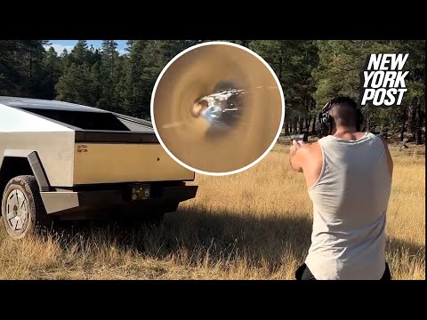 Adult film star Dante Colle pumps his Cybertruck with bullets to test if it’s really bulletproof