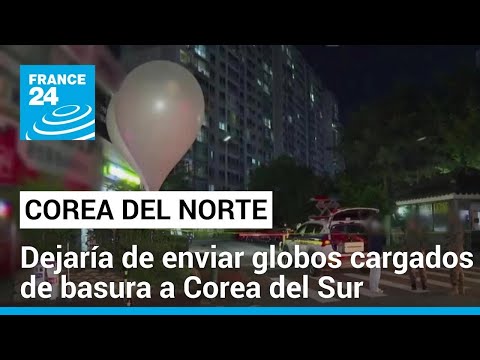 Globos con basura en respuesta a globos con panfletos, así se tensan las relaciones en las Coreas