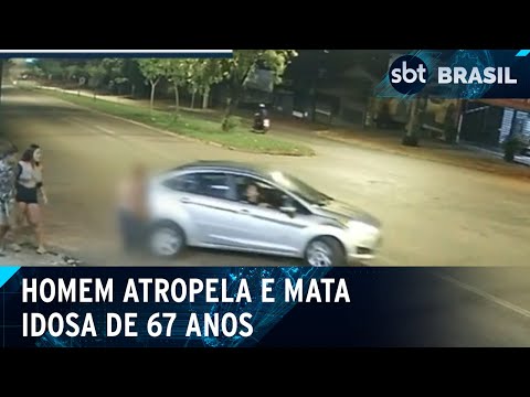 Homem passa com carro duas vezes por cima de idosa | SBT Brasil (04/05/24)