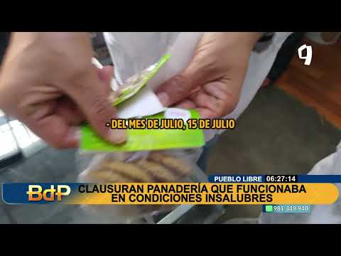 Pueblo Libre: clausuran panadería que funcionaba bajo condiciones insalubres en Pueblo Libre