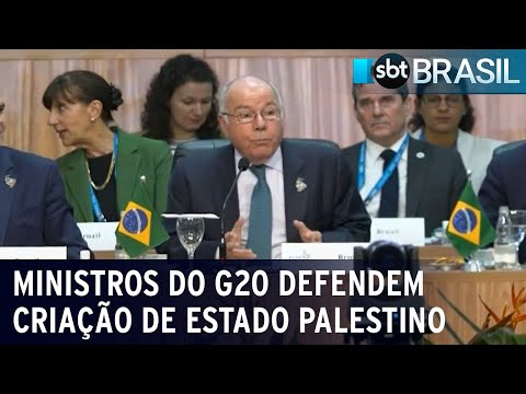 Ministros do G20 defendem criação de Estado Palestino | SBT Brasil (22/02/24)