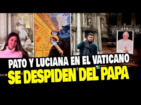 LUCIANA FUSTER Y PATRICIO PARODI SE DESPIDEN DEL PAPA BENEDICTO XVI EN ITALIA