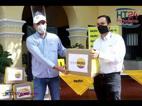 Alcalde Rodolfo Ucrós recibe 4 mil tapabocas donados por Grupo Éxito