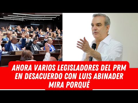 AHORA VARIOS LEGISLADORES DEL PRM EN DESACUERDO CON LUIS ABINADER MIRA PORQUÉ