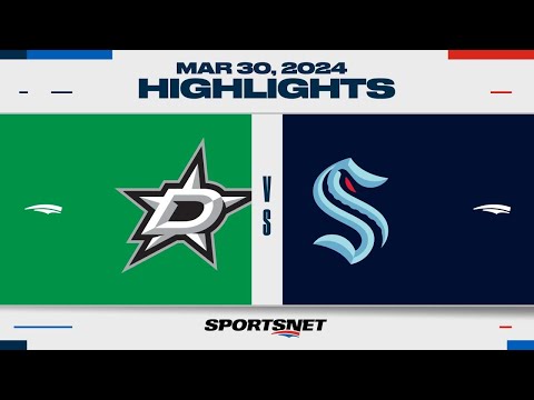 NHL Highlights | Stars vs. Kraken - March 30, 2024