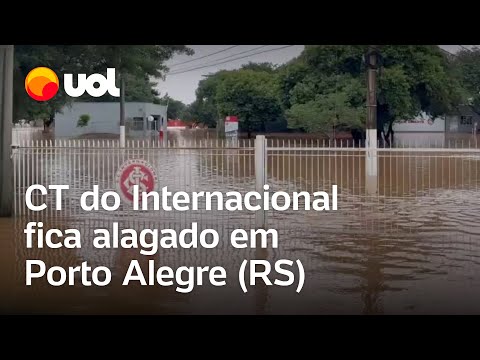 CT do Inter fica coberto de água com inundações no Rio Grande do Sul; veja vídeos