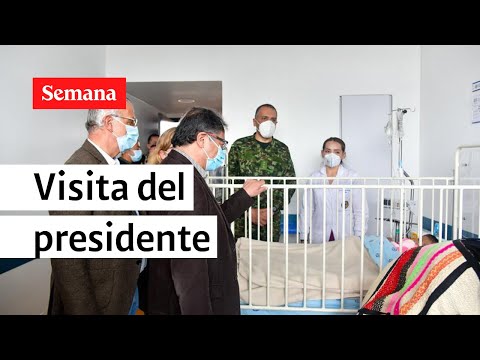 Presidente Gustavo Petro visitó a menores rescatados en el Hospital Miltar | Semana Noticias