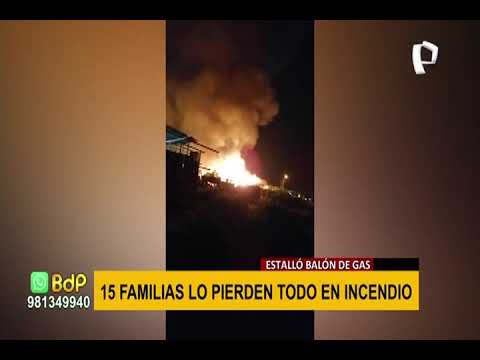 Tumbes: cerca de 10 viviendas se habrían incendiado por explosión de balón de gas