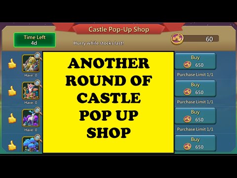 Lords Mobile - CASTLE POP UP SHOP IS BACK - All details revealed