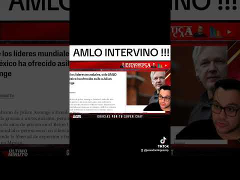 AMLO INTERVINO EN LIBERACIÓN DE ASSANGE https://youtube.com/live/wUNFFxgEHeQ #JesusDominguez