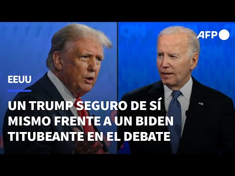 Debate tenso entre un Trump seguro de sí mismo y un Biden titubeante | AFP