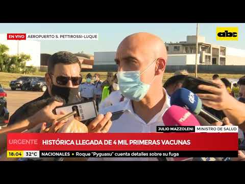 Las vacunas anticovid ya están en Paraguay