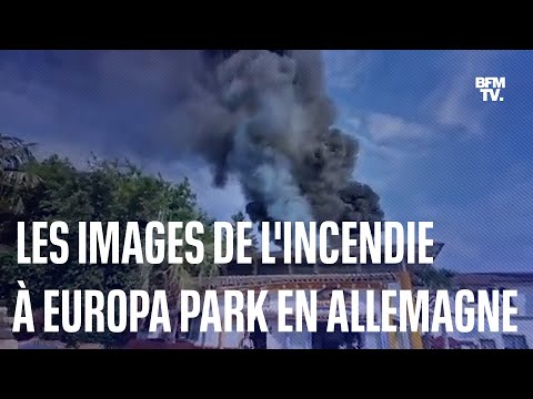 Les images de l'incendie qui s'est déclaré à Europa Park, à Rust, en Allemagne