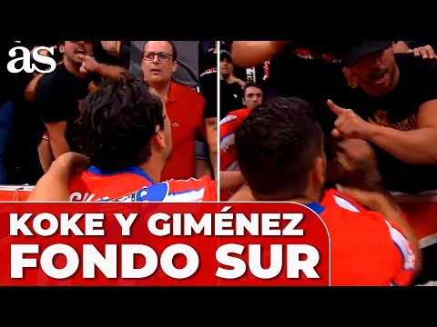 MOVISTAR + capta la CONVERSACIÓN de KOKE y GIMÉNEZ con el FONDO SUR | ATLÉTICO 1 - REAL MADRID 1