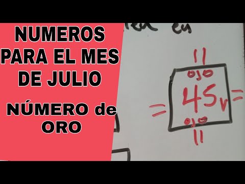 LOS NÚMEROS QUE MAS SALEN EN EL MES DE JULIO / top 10 numeros fuertes para julio / números que salen