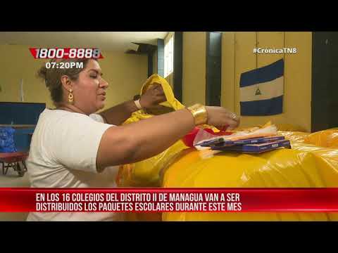 Avanza la entrega de paquetes escolares en Managua - Nicaragua