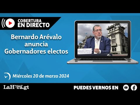 Retransmisión: Bernardo Arévalo anuncia Gobernadores electos