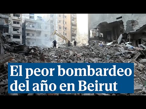 Destrucción tras los bombardeos israelíes contra el centro de Beirut