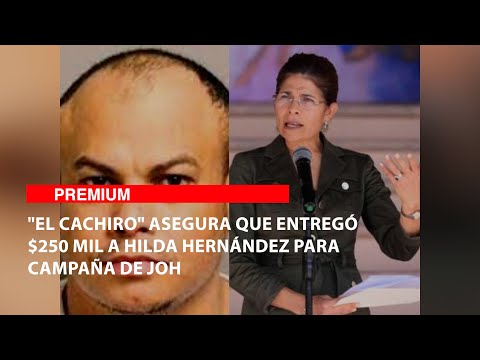 El Cachiro asegura que entregó $250 mil a Hilda Hernández para campaña de JOH