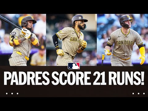 21 RUNS! All runs from the Padres 21-0 win over the Rockies!