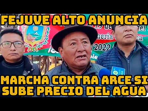 JUNTA VECINALES DE LA PAZ RECHAZA INCREMENTO DEL PRECIO DEL AGUA NO SE VA PERMITIR..