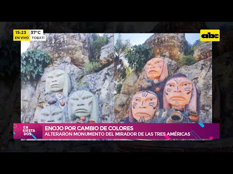 Restauran el mirador de las Tres Américas de Tobatí tras el drástico cambio de colores