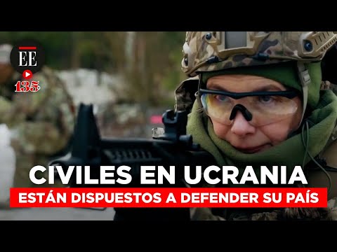 Ciudadanos en Ucrania reciben entrenamiento militar en caso de una invasión rusa | El Espectador