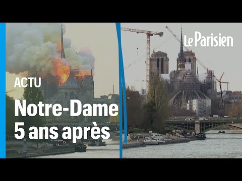 Cinq ans de l’incendie de Notre-Dame de Paris : les images avant/après sa reconstruction