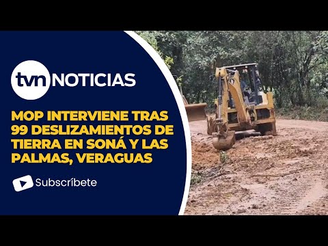 Vías afectadas en Veraguas por deslizamientos; MOP trabaja en Soná y Las Palmas