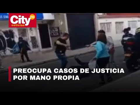 Comunidad golpeó y quemó la moto de dos señalados ladrones en Engativá | CityTv