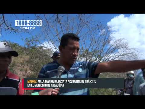 Dos lesionados y daños materiales cerca de la Curva El Limón, Madriz - Nicaragua