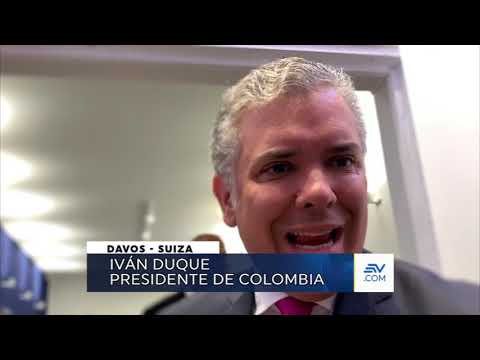 Presidentes de Colombia, España y Ecuador se reunieron en Suiza
