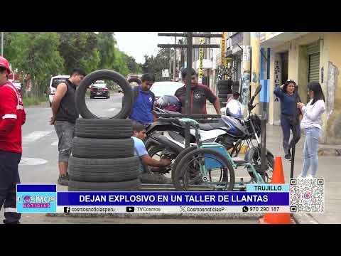 Trujillo: dejan explosivo en un taller de llantas