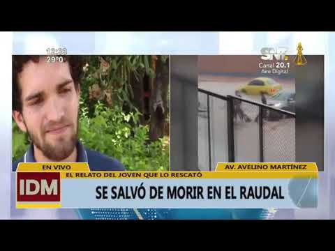Horror en San Lorenzo: Casi fueron arrastrados por el raudal