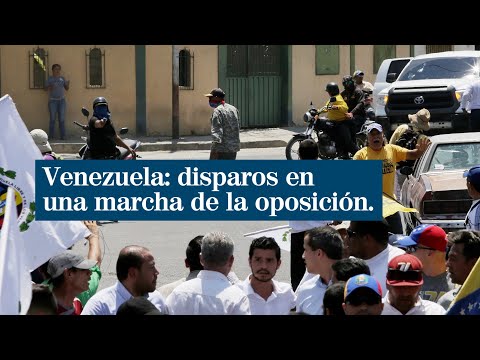 Venezuela: paramilitares chavistas disparan contra manifestantes opositores