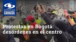 Protestas en Bogotá: desórdenes en el centro durante marcha estudiantil contra abuso policial