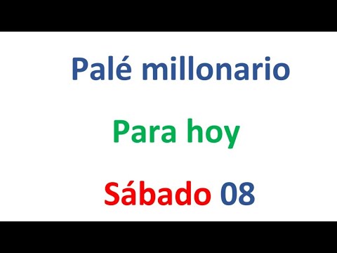 PALÉ caliente para hoy 08 de Marzo, EL CAMPEÓN DE LOS NÚMEROS