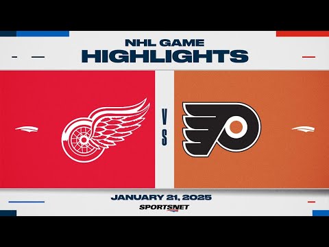 NHL Highlights | Red Wings vs. Flyers - January 21, 2025