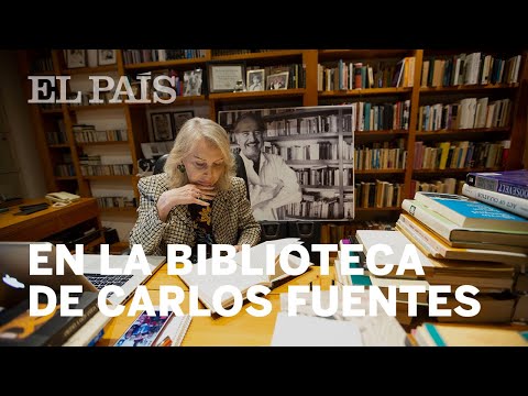 #CARLOSFUENTES Silvia Lemus en la biblioteca de Carlos Fuentes