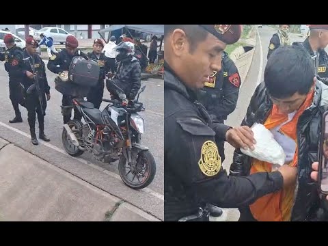 Ayacucho: intervienen a motociclista que llevaba droga bajo la modalidad de 'la momia'