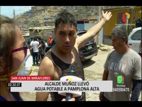 Alcalde Muñoz llevó agua potable a Pamplona Alta