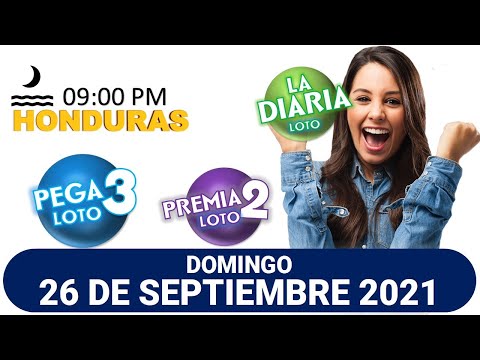 Sorteo 09 PM Loto Honduras, La Diaria, Pega 3, Premia 2, DOMINGO 26 de septiembre 2021 |?