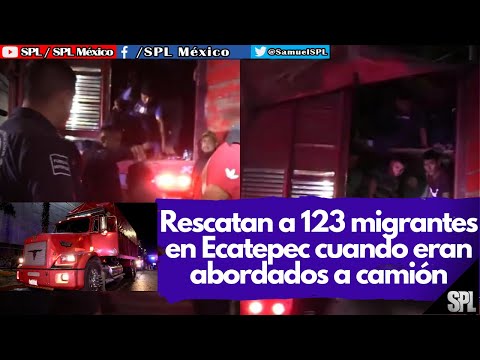 Migrantes En México: RESCATAN a 123 MIGRANTES de un CAMIÓN de CARGA, ¡hay una mujer detenida!