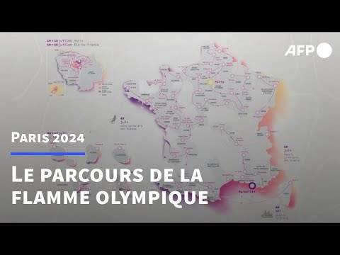 Paris 2024: le parcours du relais de la flamme olympique dévoilé | AFP Images