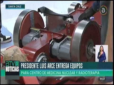 21042022   LUIS ARCE ENTREGA EQUIPOS PARA CENTRO DE MEDICINA NUCLEAR Y RADIOTERAPIA   BOLIVIA TV